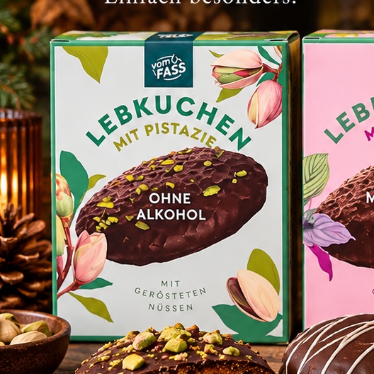 Lebkuchen mit Pistazie ohne Alkohol