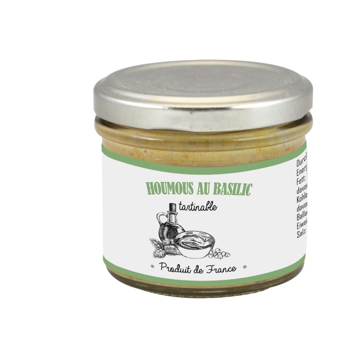Hummus mit Basilikum