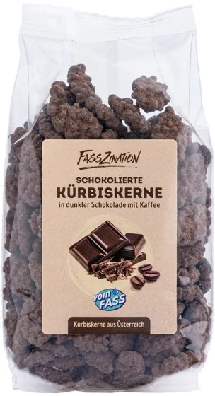 Kürbiskerne dragiert mit Kaffee