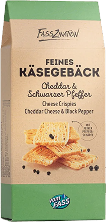 Käsegebäck Cheddar & schwarzer Pfeffer