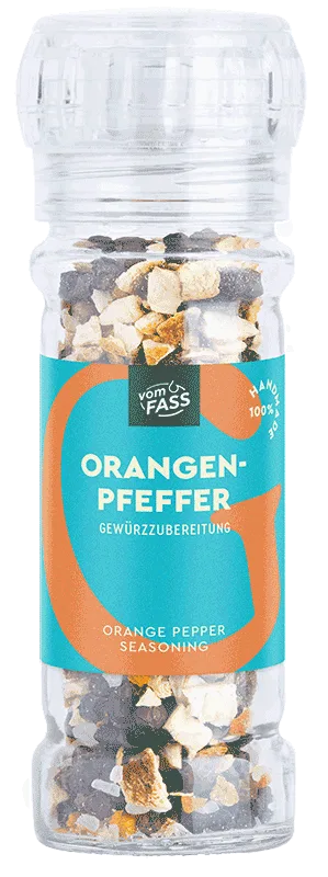 Orangenpfeffer in der Mühle