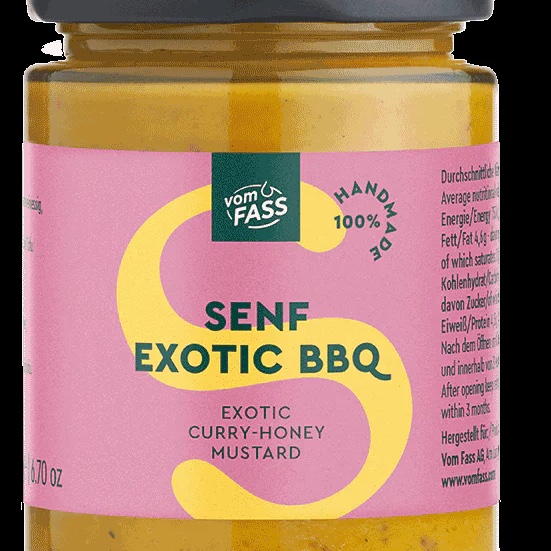Senf Exotic BBQ 170 ml/190 g Glas, FassZination