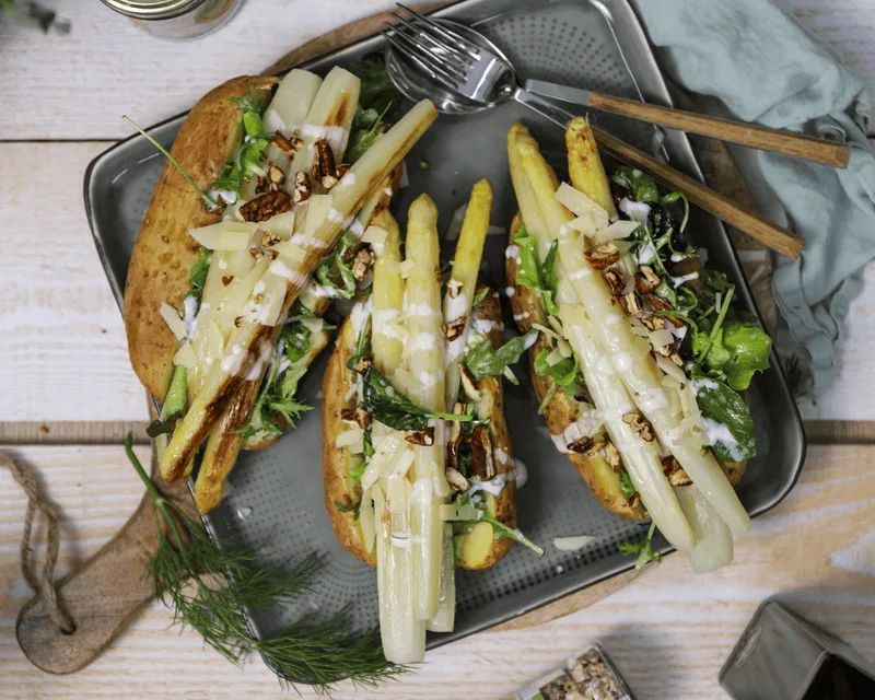 Ofenkartoffel mit Spargel