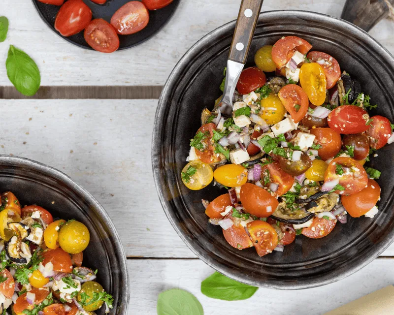 Tomaten-Auberginen-Salat